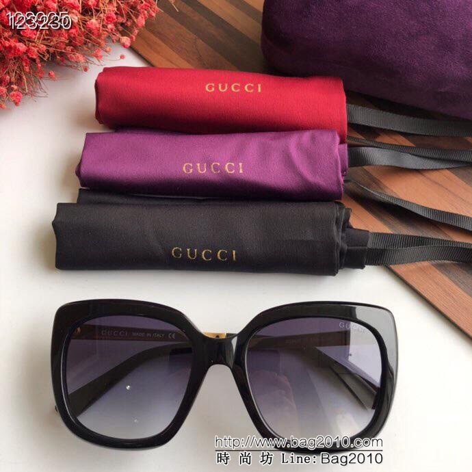GUCCI古馳 GG0498 2019官網最新款 新拼色 女款太陽鏡  lly1377